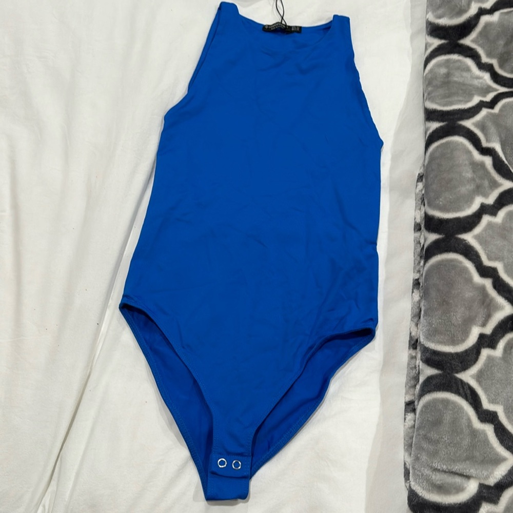 New! Stradivarius royal blue body suit